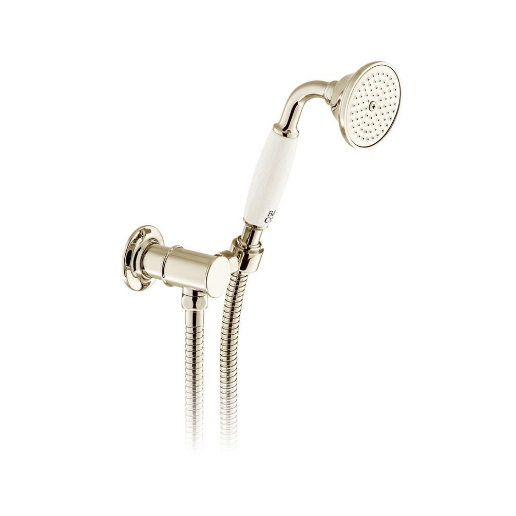Cutout image of Booth & Co. Axbridge Nickel Shower Handset & Hose